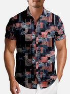 Tall Men's American Heritage Landmarks Short Sleeve Shirt Eleven Oasis