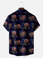 Men's American Hot Rod Patriotic Short Sleeve Shirt Eleven Oasis