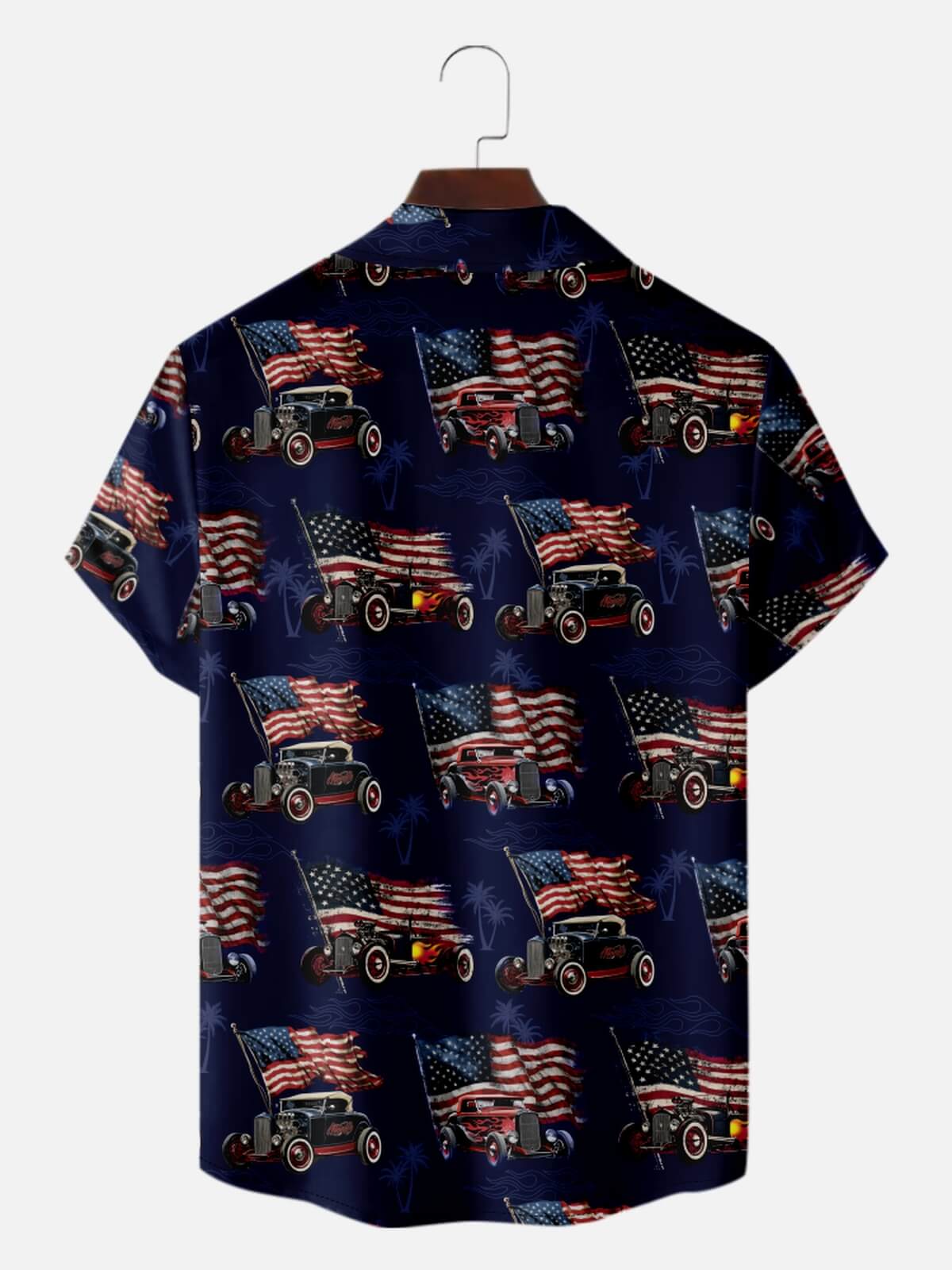 Men's American Hot Rod Patriotic Short Sleeve Shirt Eleven Oasis