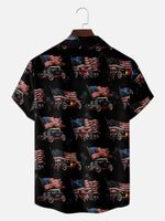 Men's American Hot Rod Patriotic Short Sleeve Shirt Eleven Oasis