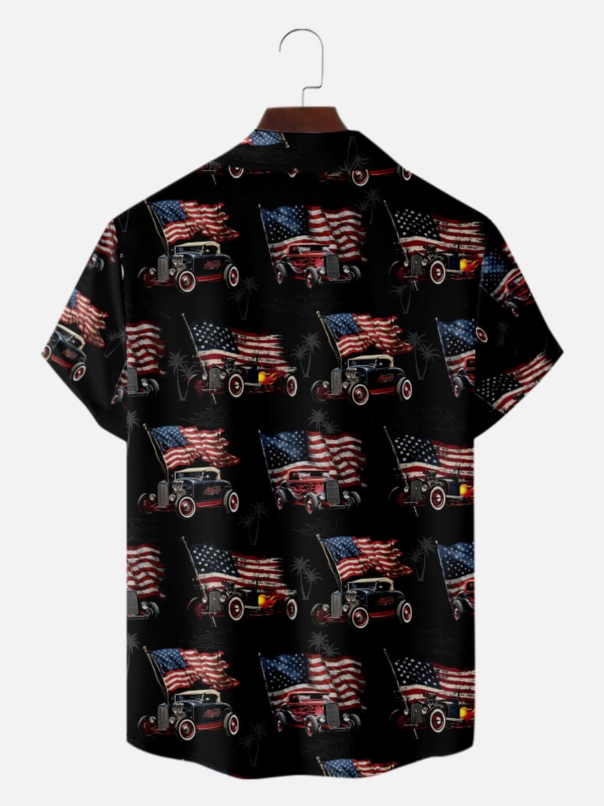 Men's American Hot Rod Patriotic Short Sleeve Shirt Eleven Oasis