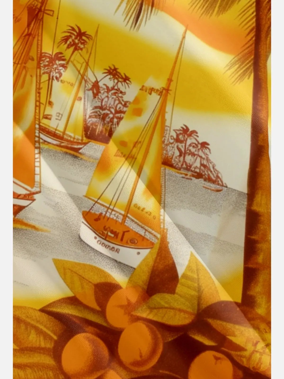 Tall Men's Golden Sunset Paradise Hawaiian Spread Collar Short Sleeve Shirt - Magnum, P.I. Wardrobe ElevenOasis