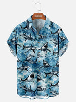 Tall Men's Shark Species Short Sleeve Shirt Eleven Oasis