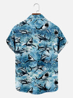 Tall Men's Shark Species Short Sleeve Shirt Eleven Oasis