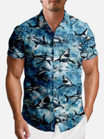 Tall Men's Shark Species Short Sleeve Shirt Eleven Oasis