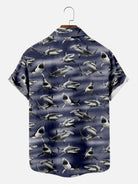 Men's Great White Sharks All Over Print short Sleeve Shirt Eleven Oasis