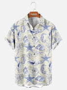 Tall Men's Coastal Treasures Short Sleeve Shirt Eleven Oasis