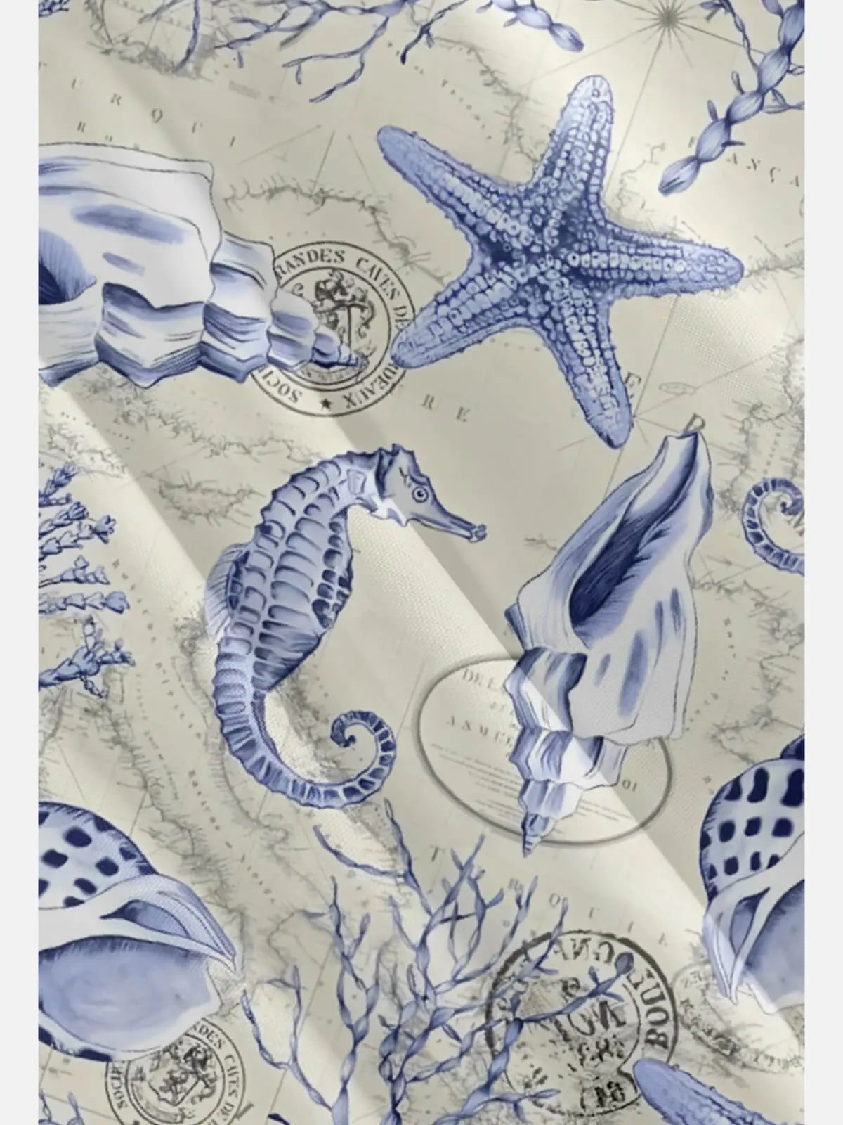 Tall Men's Coastal Treasures Short Sleeve Shirt Eleven Oasis