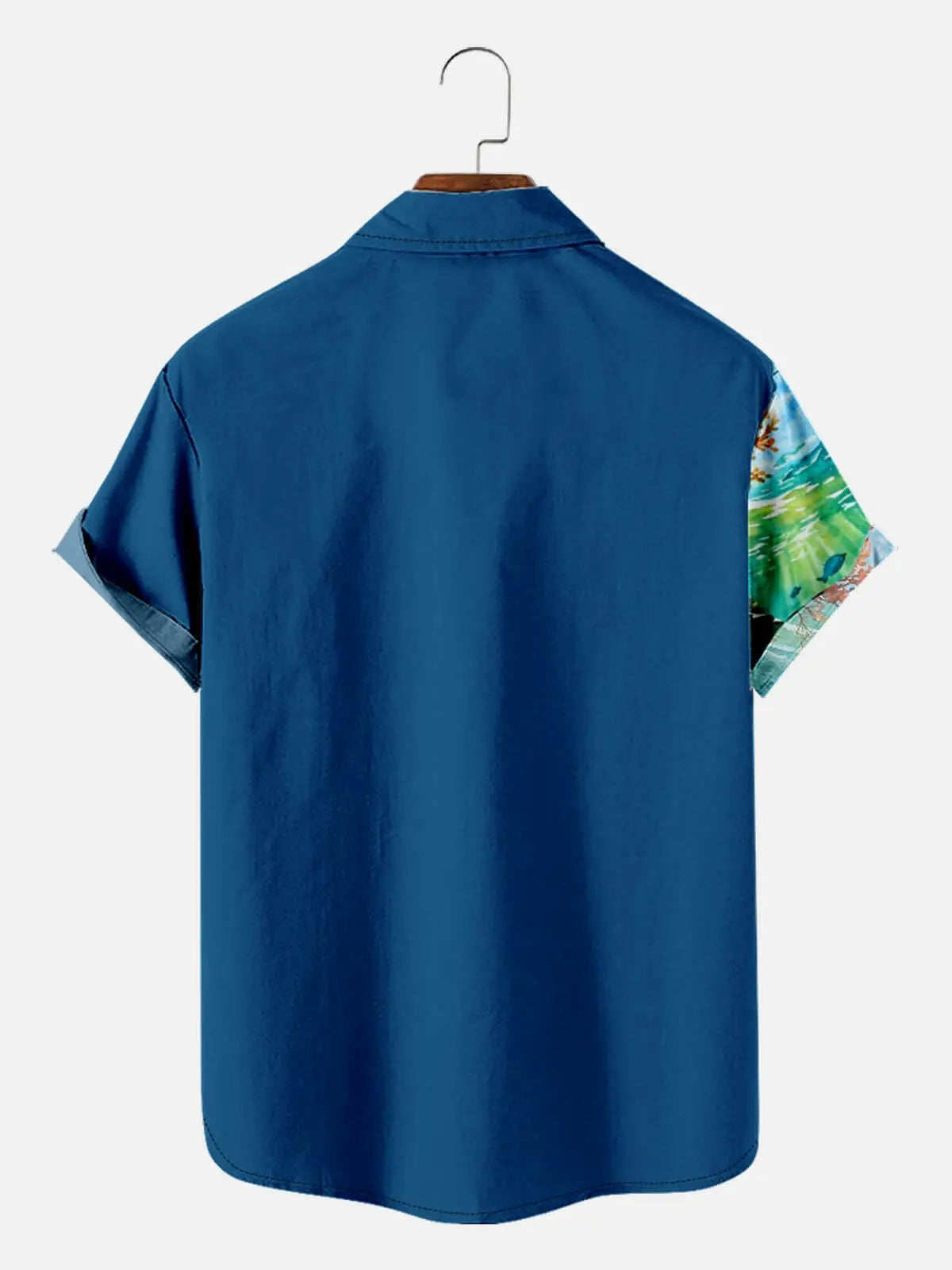 Men's Sea Turtle Reef Panel Hawaiian Short Sleeve Shirt ElevenOasis