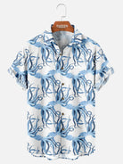 Men's Ocean Octopus Print Hawaiian Short Sleeve Shirt Eleven Oasis