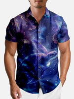 Men's Cosmic Sea Turtle Galaxy Short Sleeve Shirt Eleven Oasis