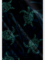 Men's Dark Ocean Sea Turtle Hawaiian Short Sleeve Shirt Eleven Oasis