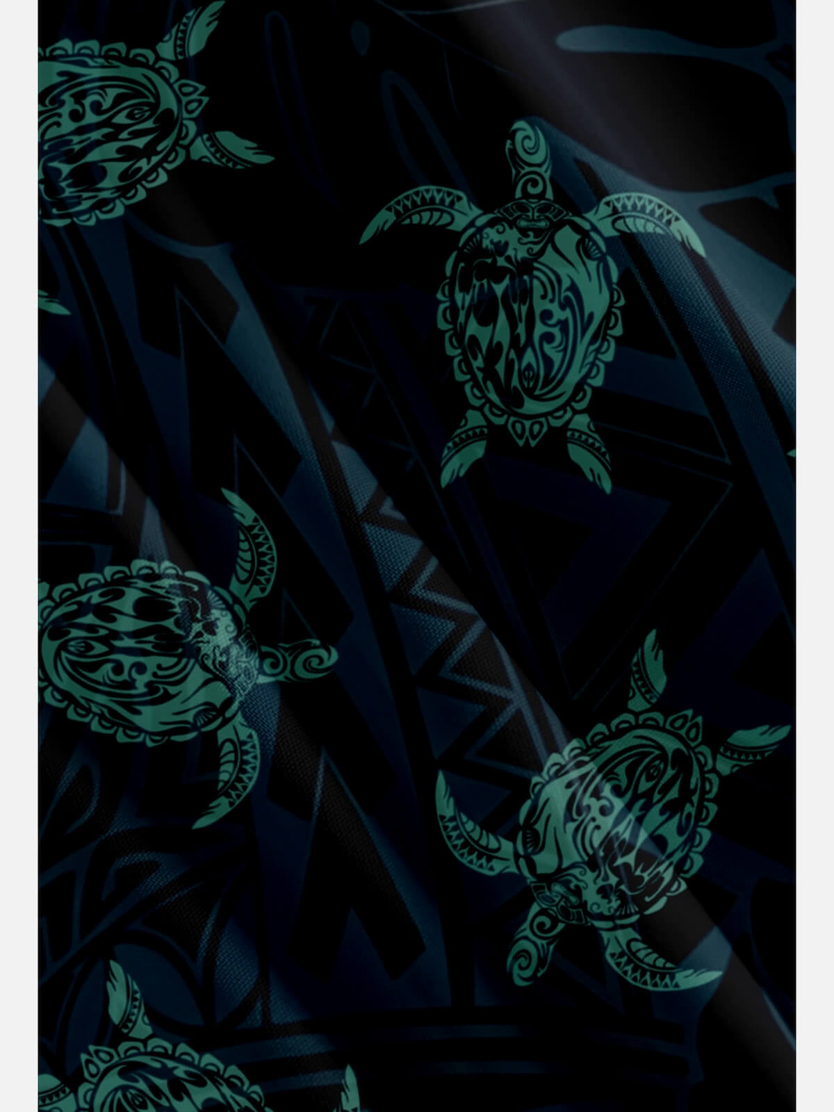 Men's Dark Ocean Sea Turtle Hawaiian Short Sleeve Shirt Eleven Oasis