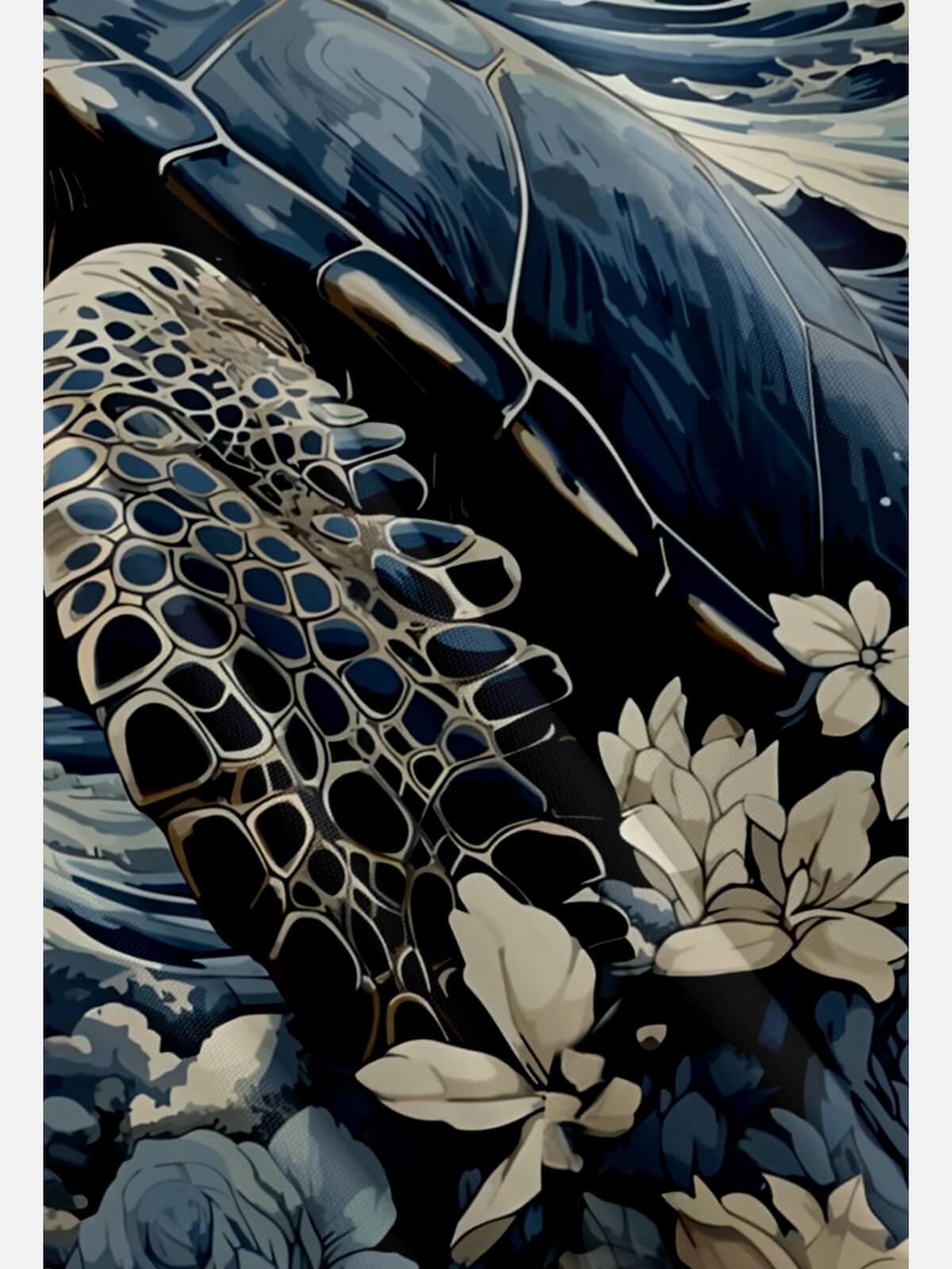 Men's Japanese Wave Sea Turtle Short Sleeve Shirt Eleven Oasis