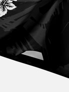 Men's Classic Hibiscus Panel Hawaiian Short Sleeve Shirt ElevenOasis