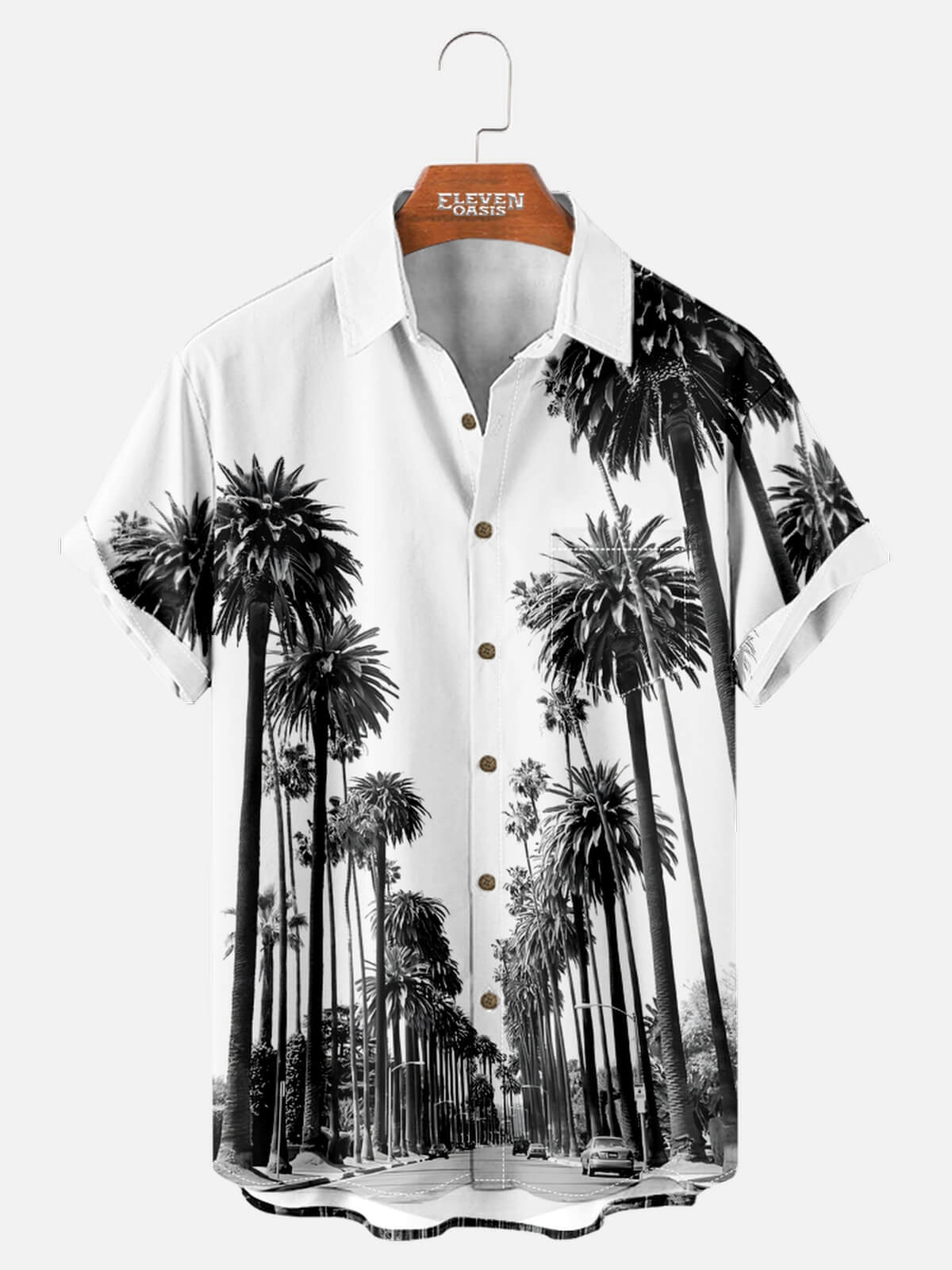 Men's California Boulevard Palm Short Sleeve Shirt Eleven Oasis