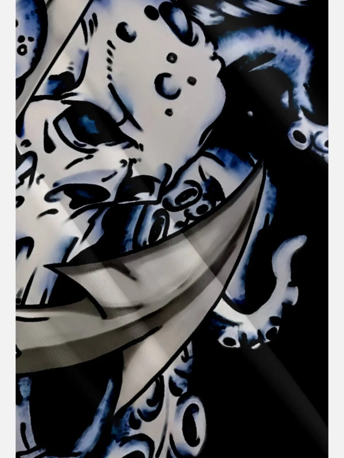 Tall Men's Deep Sea Kraken Anchor Bowling Shirt Eleven Oasis