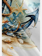 Men's Nautical Anchor & Seashell Hawaiian Short Sleeve Shirt Eleven Oasis