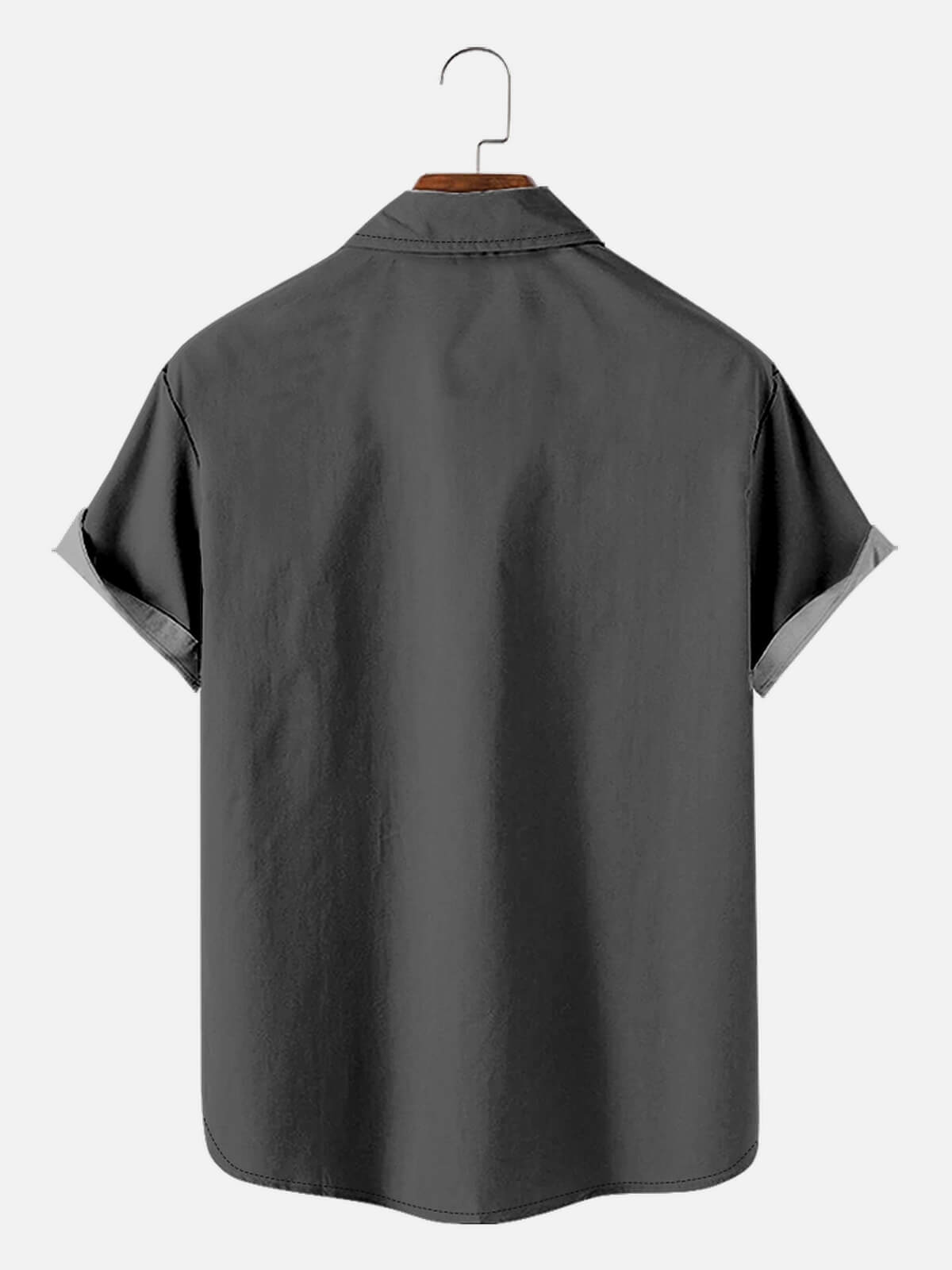 Men's Striped Everyday with Toucan in a Cocktail Glass Short Sleeve Casual Shirt ElevenOasis