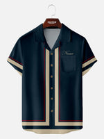 Men's Classic Contrast Trim Customizable Short Sleeve Shirt ElevenOasis