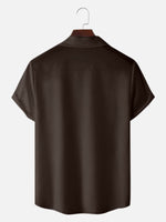Men's Stripe Panel Bowling Short Sleeve Shirt Eleven Oasis
