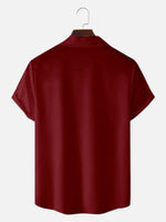 Men's Retro Pinstripe Bowling Short Sleeve Shirt Eleven Oasis