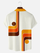 Men's Groovy Geometric Short Sleeve Shirt ElevenOasis