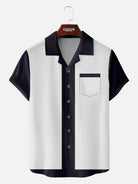 Men's Retro Trim Bowling Short Sleeve Shirt ElevenOasis