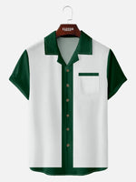 Men's Retro Trim Bowling Short Sleeve Shirt Eleven Oasis