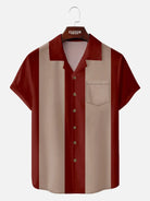 Men's Classic Customizable Bowling Style Short Sleeve Shirt ElevenOasis
