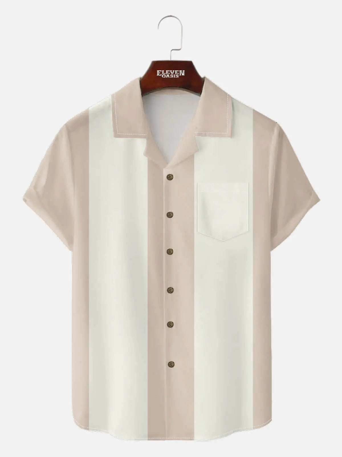 Men's Retro Bowling Short Sleeve Shirt ElevenOasis