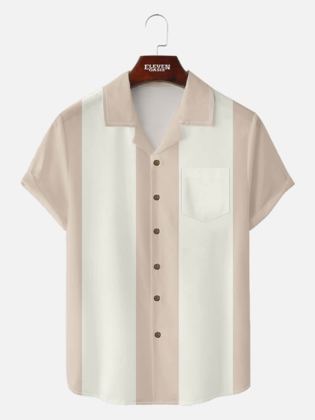 Men's Classic Bowling Style Short Sleeve Shirt ElevenOasis