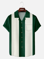 Men's Classic Bowling Style Short Sleeve Shirt ElevenOasis