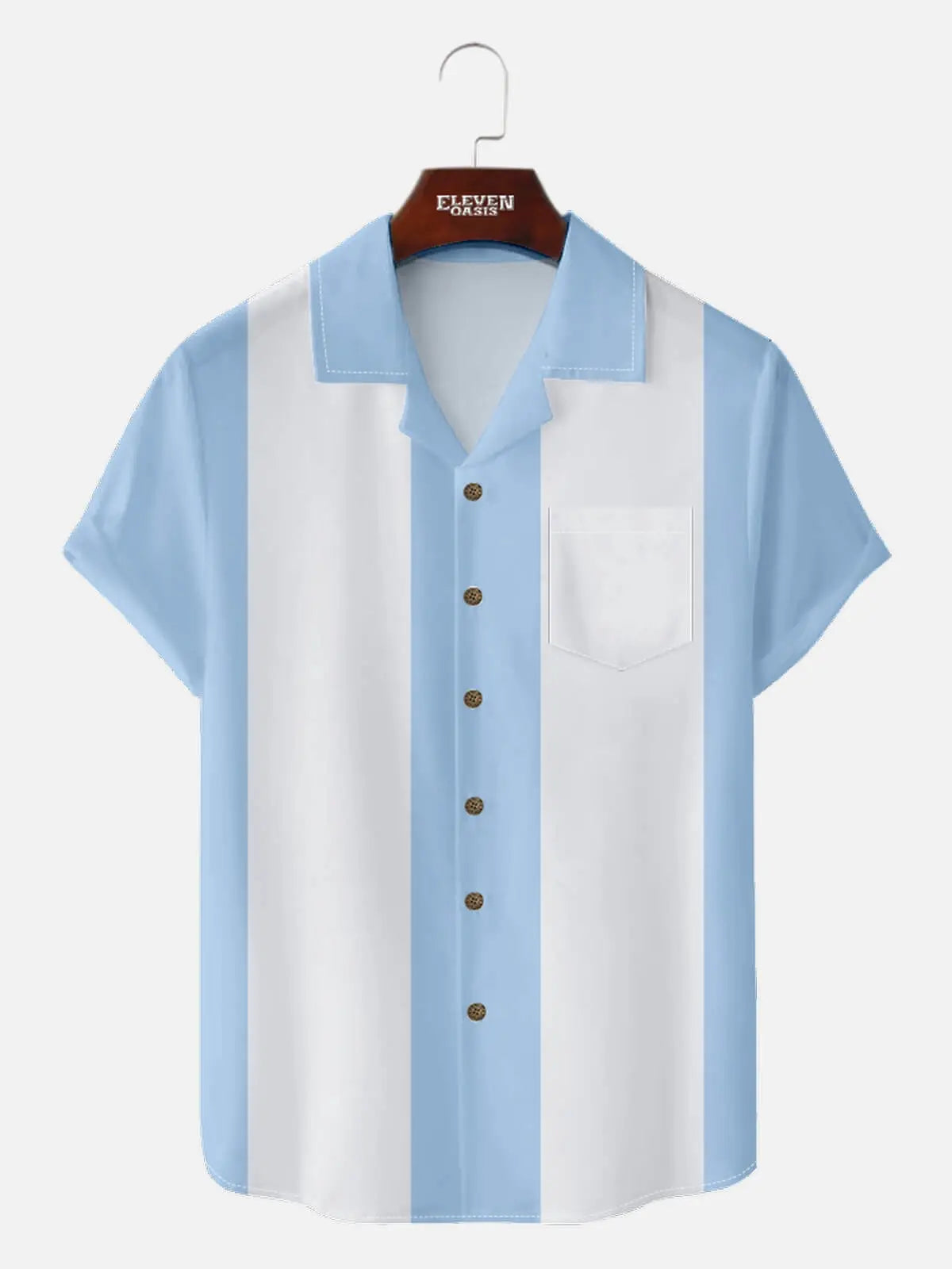 Men's Retro Bowling Short Sleeve Shirt ElevenOasis