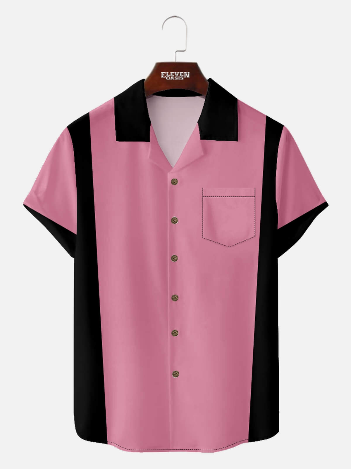 Men's Classic Bowling League Short Sleeve Shirt Eleven Oasis