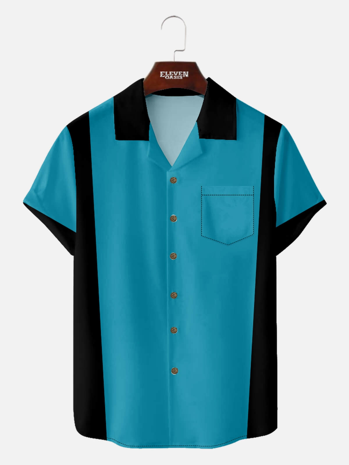 Men's Classic Bowling League Short Sleeve Shirt Eleven Oasis