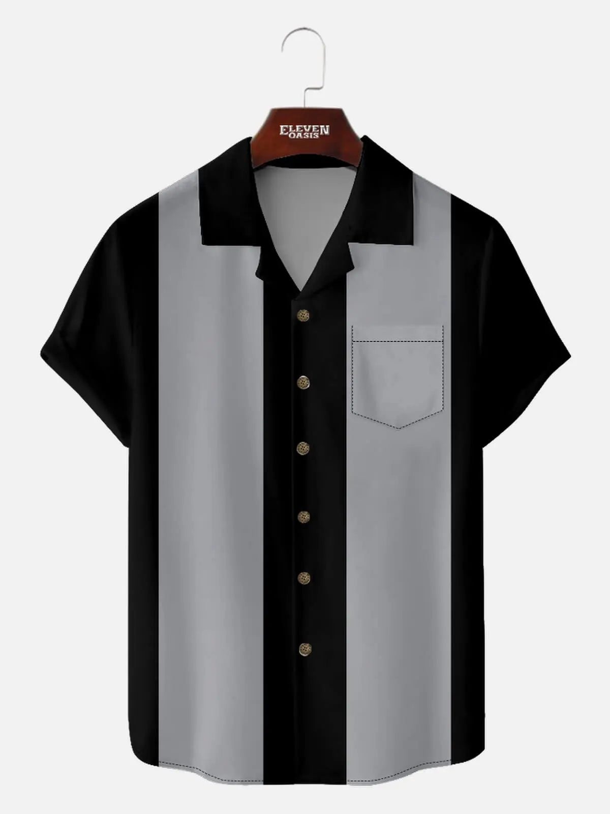 Men's Retro Bowling Short Sleeve Shirt ElevenOasis