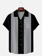 Men's Classic Customizable Bowling Style Short Sleeve Shirt ElevenOasis