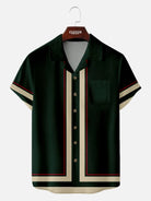 Men's Contrast Trim Border Short Sleeve Shirt ElevenOasis