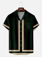 Men's Classic Contrast Trim Short Sleeve Shirt ElevenOasis
