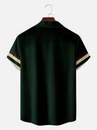 Men's Contrast Trim Border Short Sleeve Shirt ElevenOasis