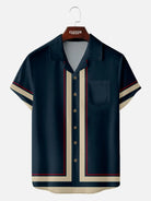 Men's Contrast Trim Border Short Sleeve Shirt ElevenOasis