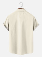 Men's Tropical Toucan Stripe Short Sleeve Shirt ElevenOasis