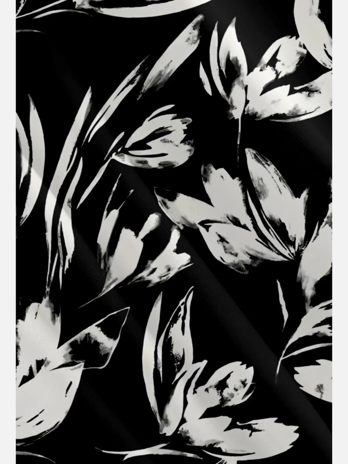 Tall Men's Monochrome Floral Pattern Short Sleeve Shirt ElevenOasis