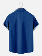 Men's Patriotic Floral Panel Short Sleeve Shirt Eleven Oasis