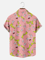 Tall Men's Patrick Star Pattern Short Sleeve Shirt Eleven Oasis