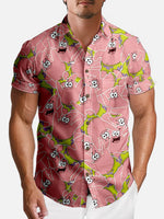 Tall Men's Patrick Star Pattern Short Sleeve Shirt Eleven Oasis