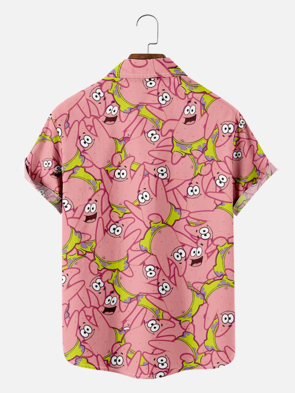 Men's Patrick Star Pattern Short Sleeve Shirt Eleven Oasis