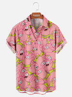 Men's Patrick Star Pattern Short Sleeve Shirt Eleven Oasis