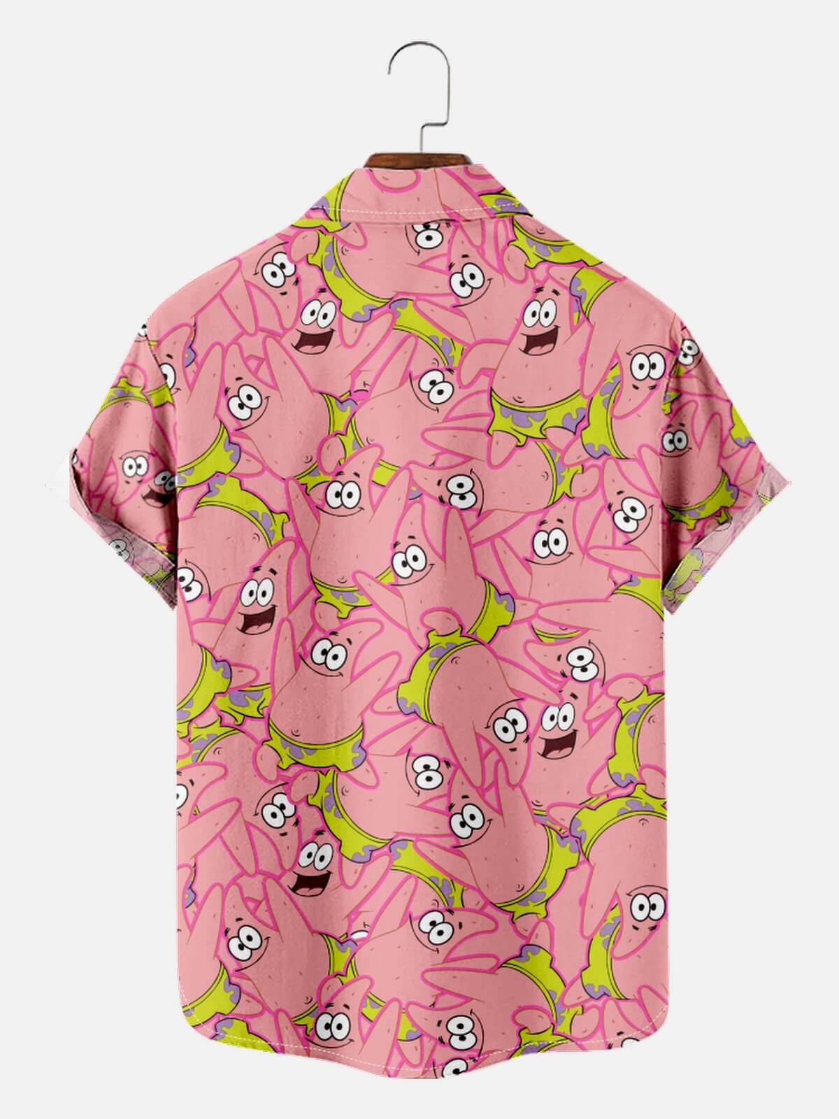 Men's Patrick Star Pattern Short Sleeve Shirt Eleven Oasis